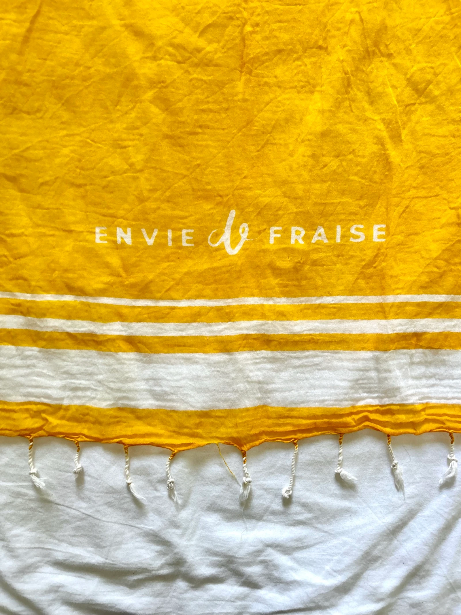 Parêo de praia amarelo vivo 100% algodão Envie de Fraise – photo 4